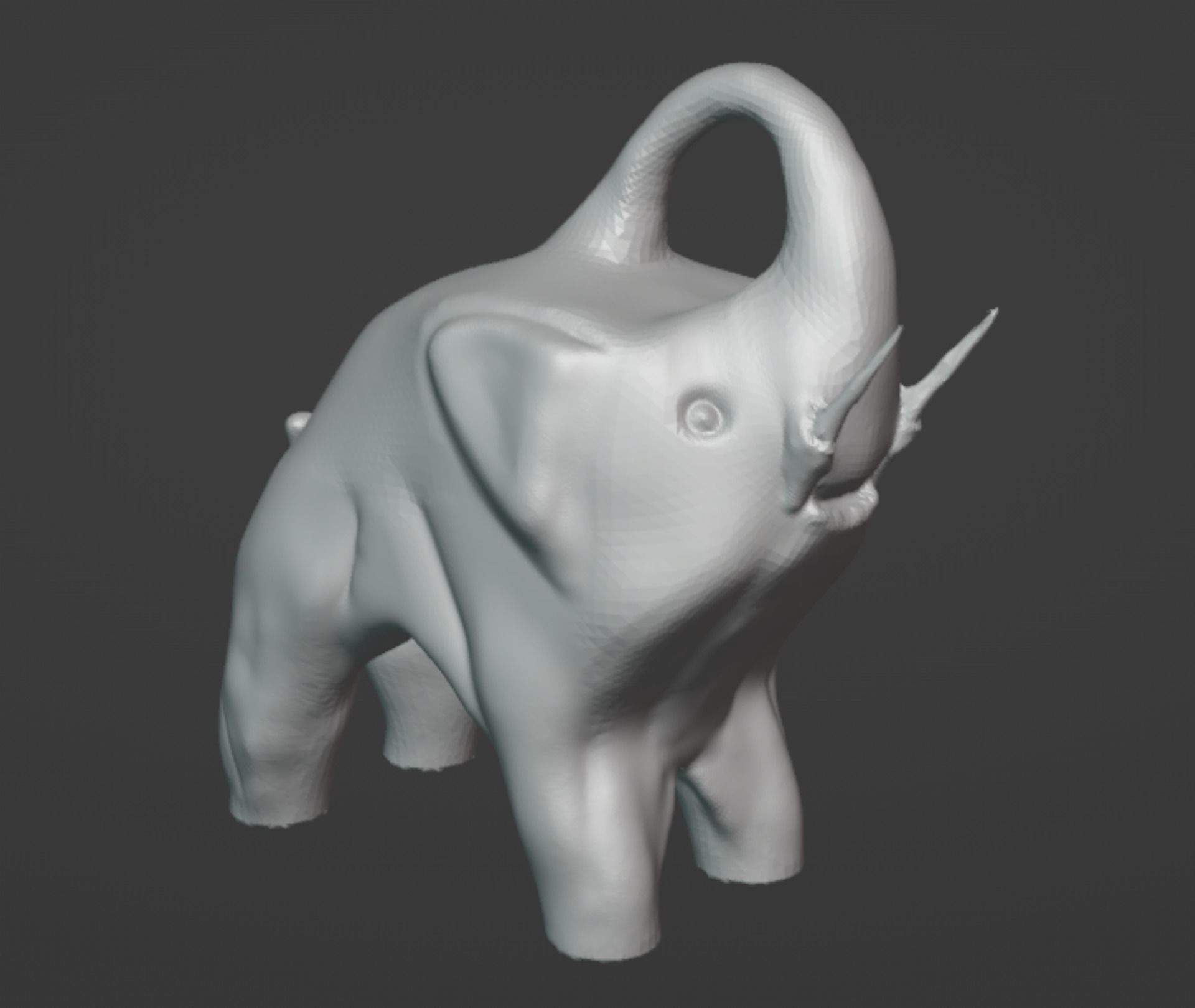 Cute Elephant Free 3D print model_2