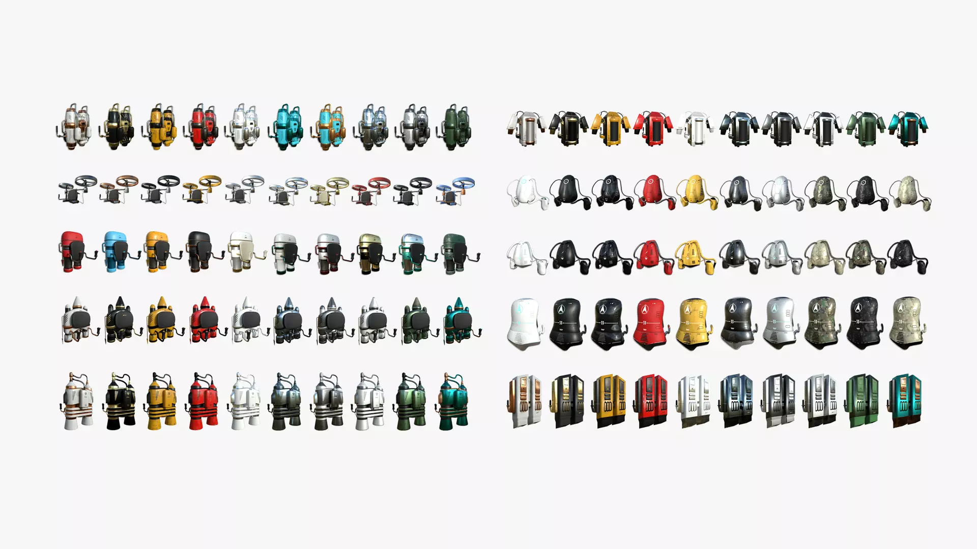 100 Jetpacks Super Collection - SciFi Character Design _0