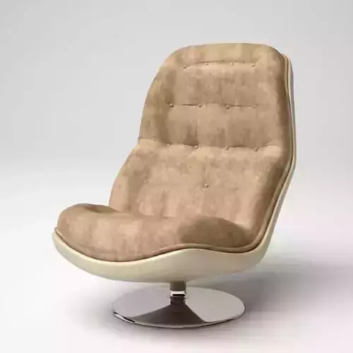 Modern White Fur Armchair