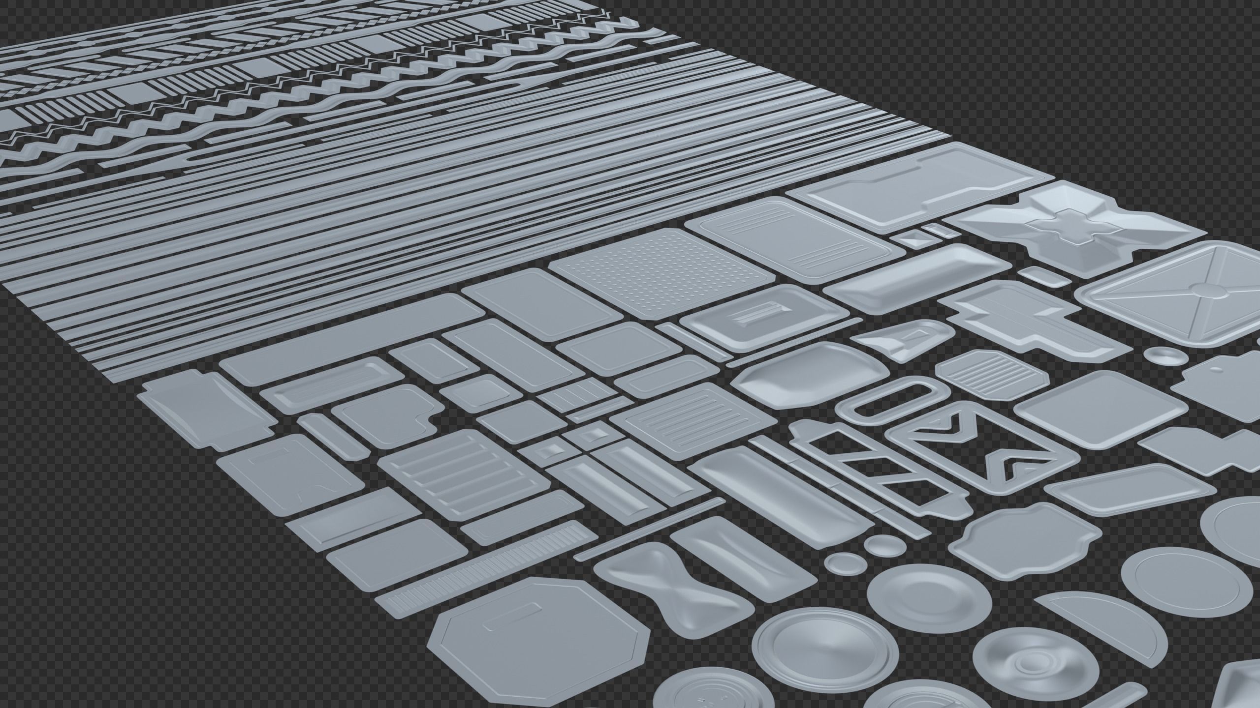 Sci-Fi Decal Set - Seams and Panels Texture_4