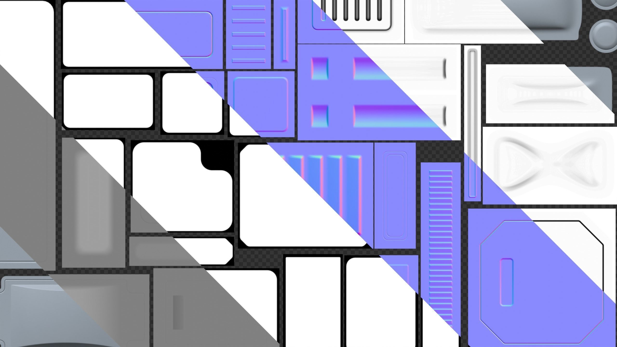 Sci-Fi Decal Set - Seams and Panels Texture_2