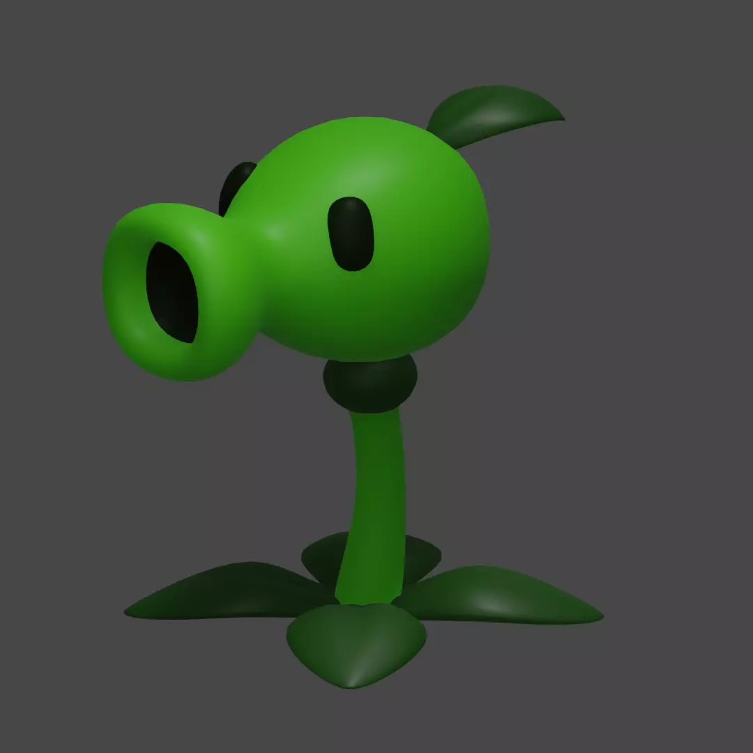 Simple Peashooter 3D print model_0