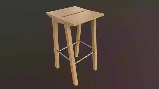 Modern Stool Chair 3D Model AR VR