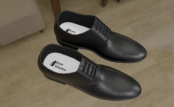 Leather Shoes - Black and Brown - Sapato de Couro Low-poly 3D model