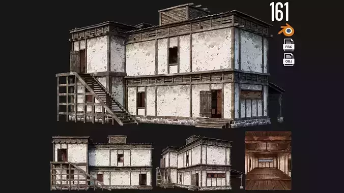 Old House Building 4K Textures GameReady 161