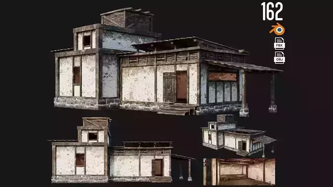 Old House Building 4K Textures GameReady 162