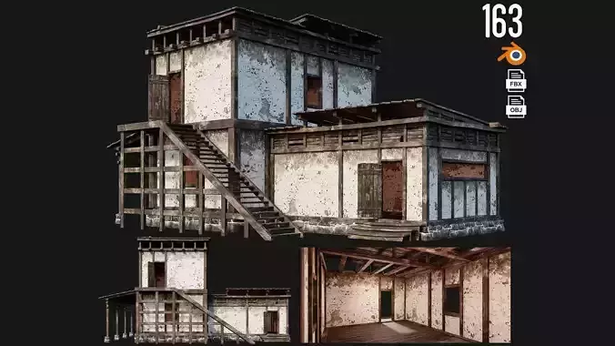 Old House Building 4K Textures GameReady 163