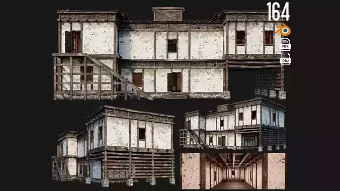 Old House Building 4K Textures GameReady 164