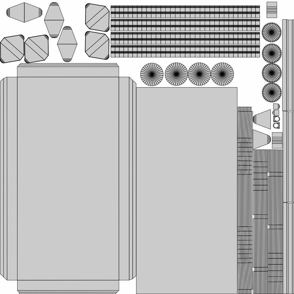The cart metal dolly on wheels 3D model_5