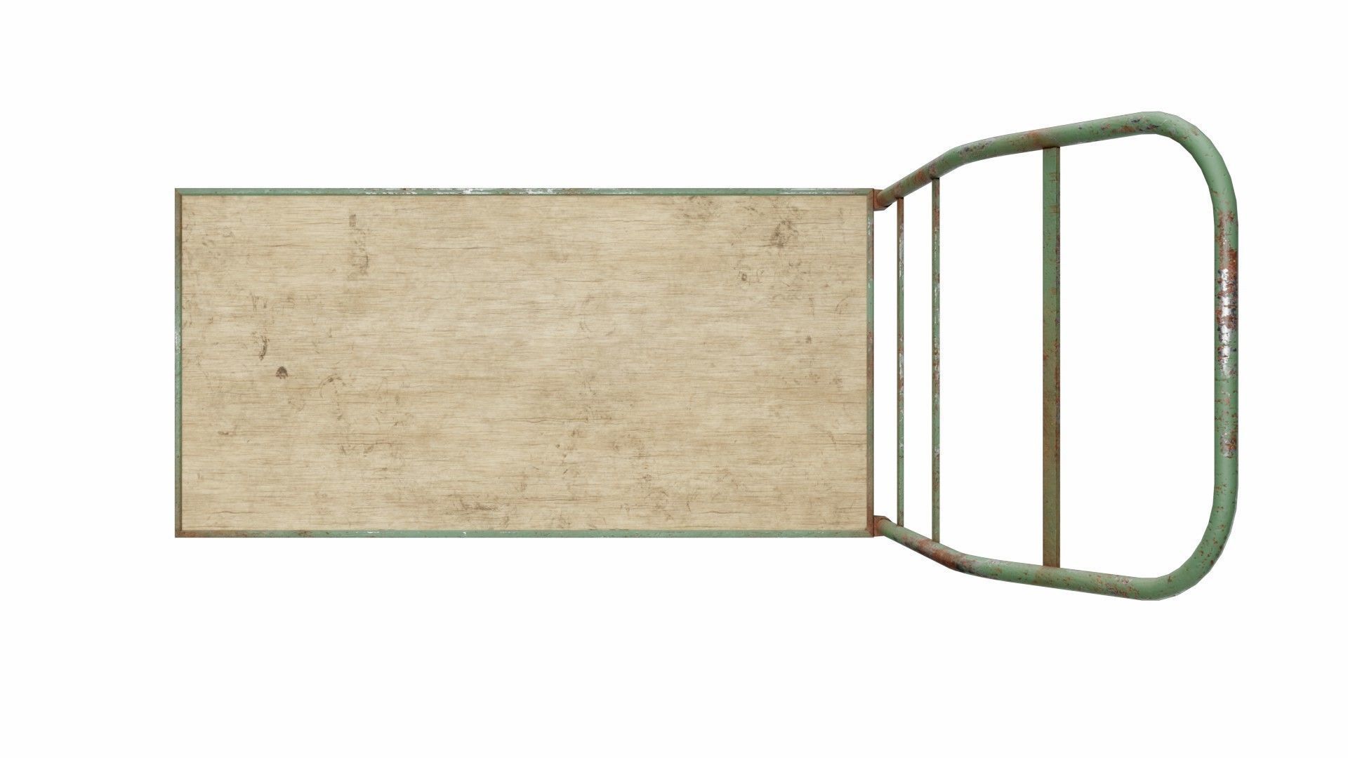 The cart metal dolly on wheels 3D model_4