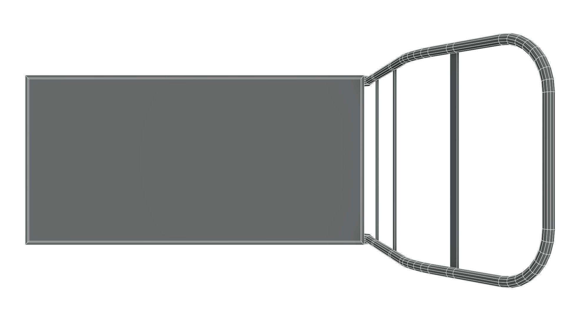 The cart metal dolly on wheels 3D model_7