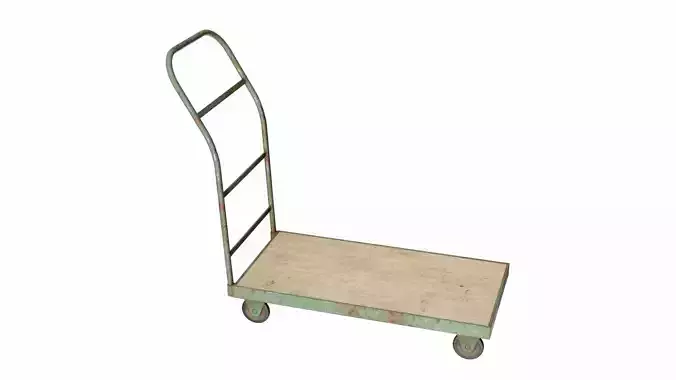 The cart metal dolly on wheels