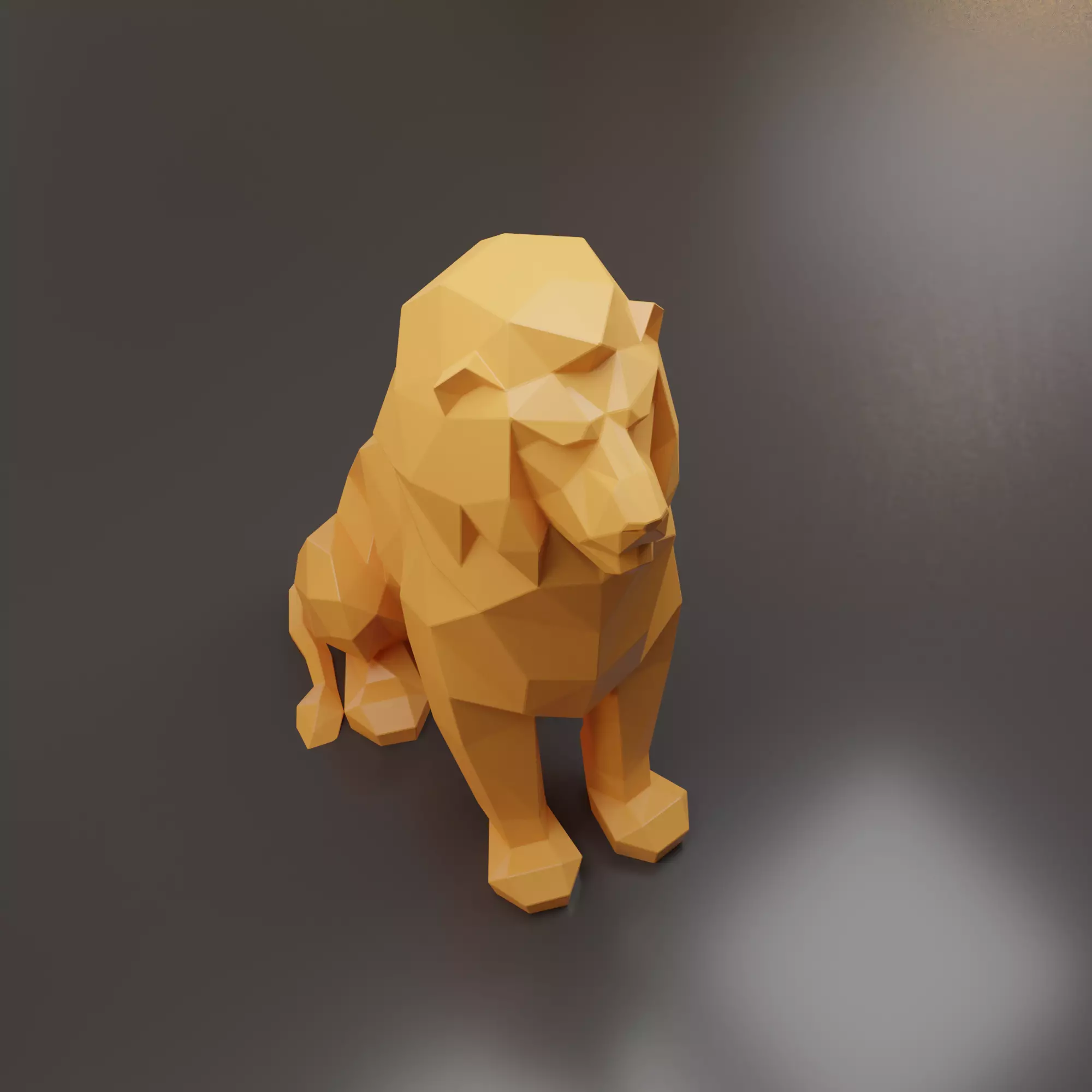 Lion low poly model 3D model