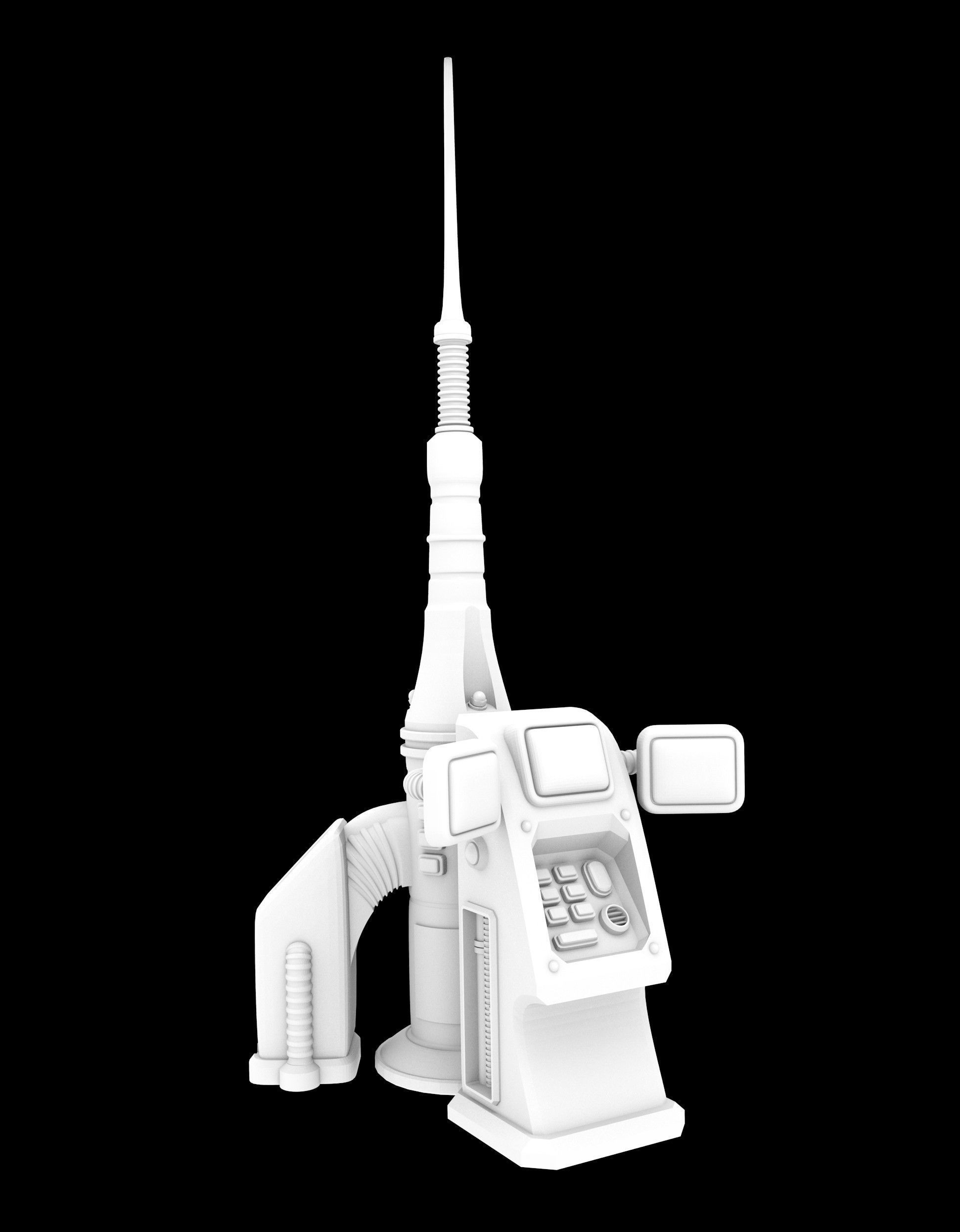 COMMUNICATION ANTENNA - PRINTABLE MODEL - SCI FI Free 3D print model_5