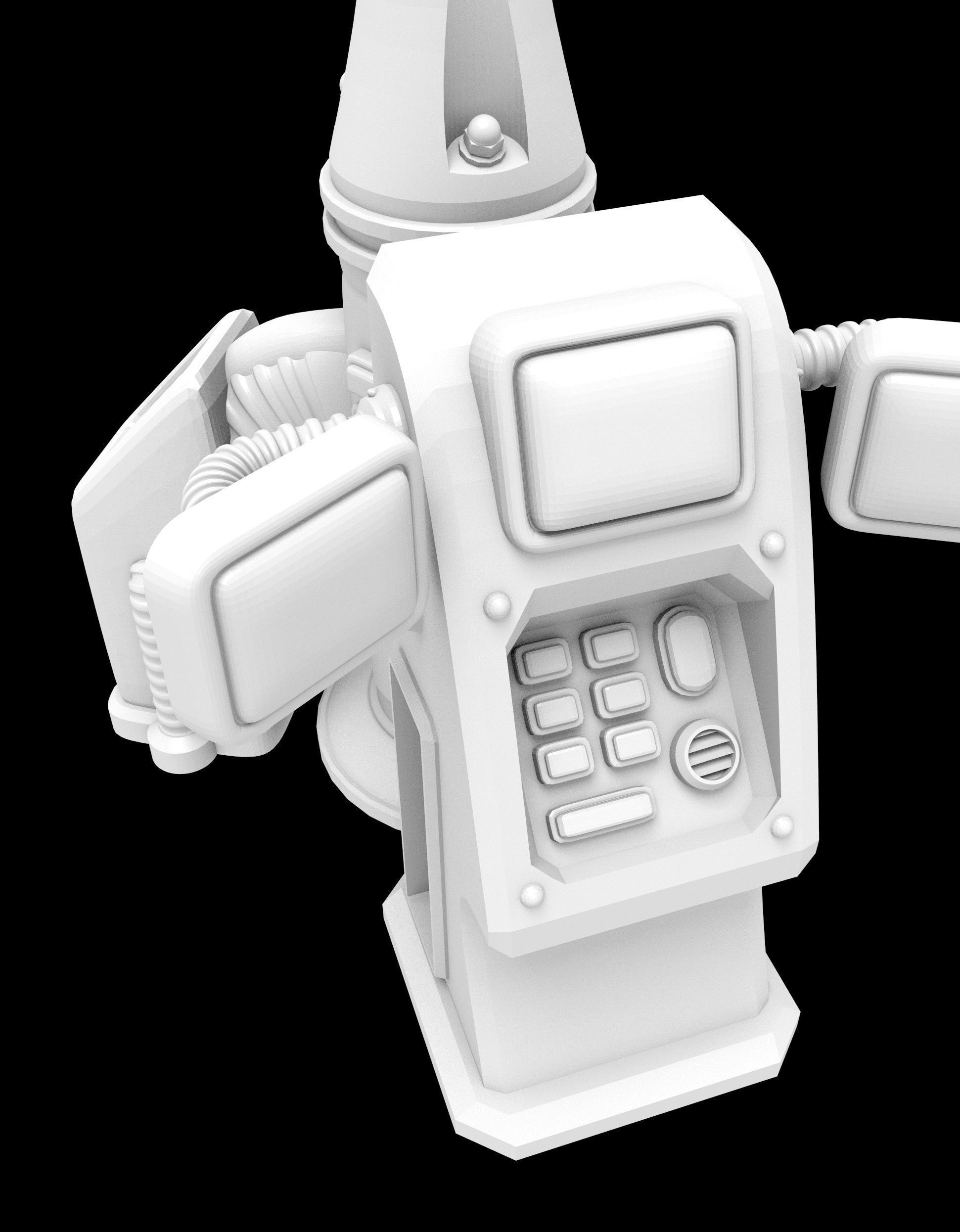 COMMUNICATION ANTENNA - PRINTABLE MODEL - SCI FI Free 3D print model_13