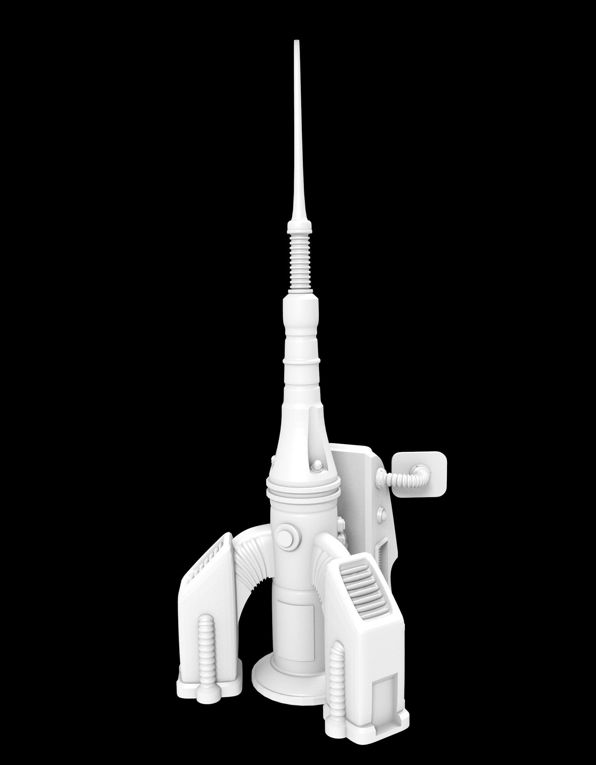 COMMUNICATION ANTENNA - PRINTABLE MODEL - SCI FI Free 3D print model_9