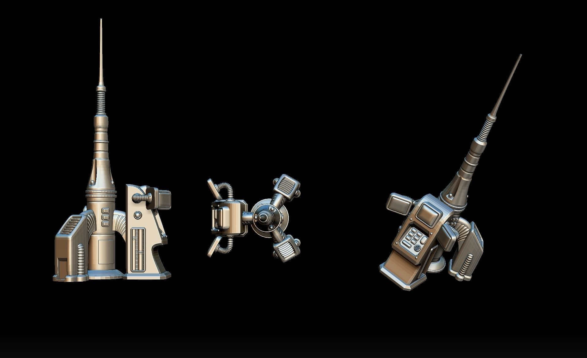 COMMUNICATION ANTENNA - PRINTABLE MODEL - SCI FI Free 3D print model_11