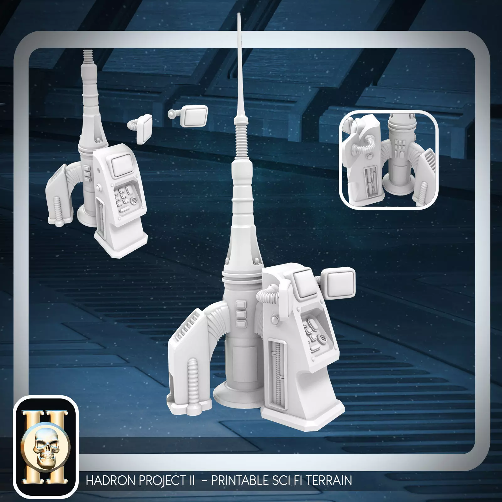 COMMUNICATION ANTENNA - PRINTABLE MODEL - SCI FI Free 3D print model_0