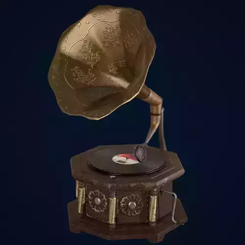 Gramophone UV Unwrapped and Optimized Poly Count