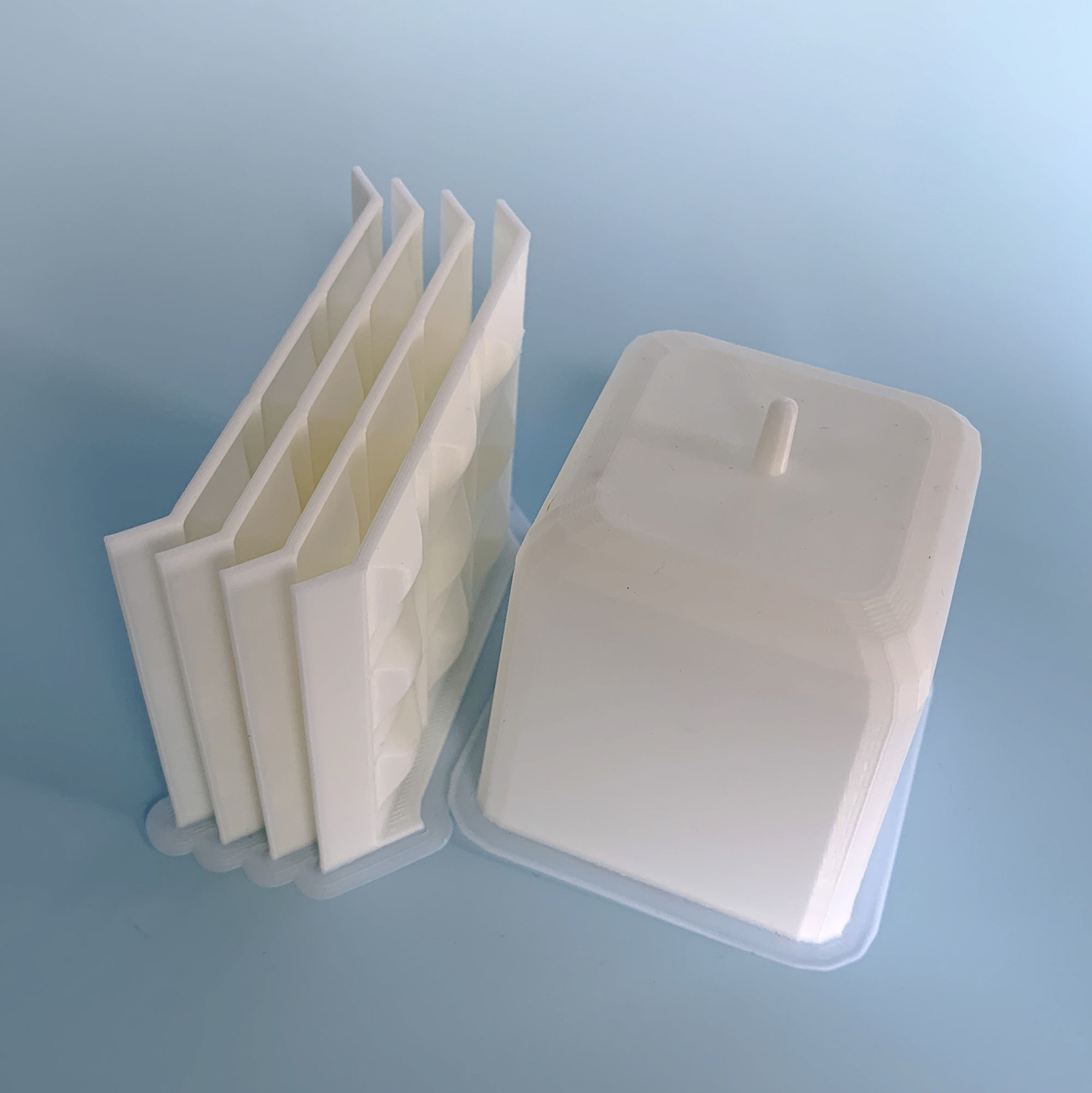 Square Concrete Flowerpot Mould - Include Pot file for print 3D print model_4