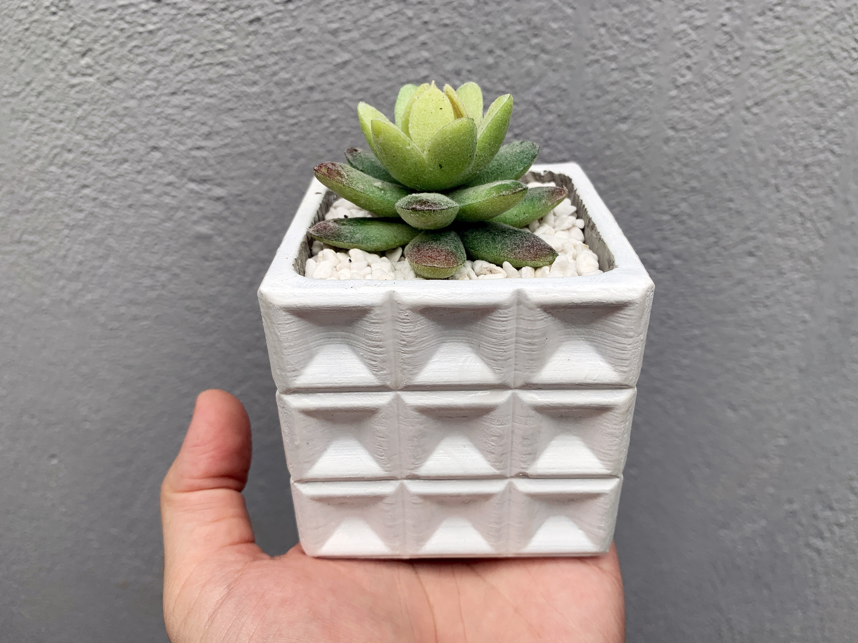 Square Concrete Flowerpot Mould - Include Pot file for print 3D print model_3