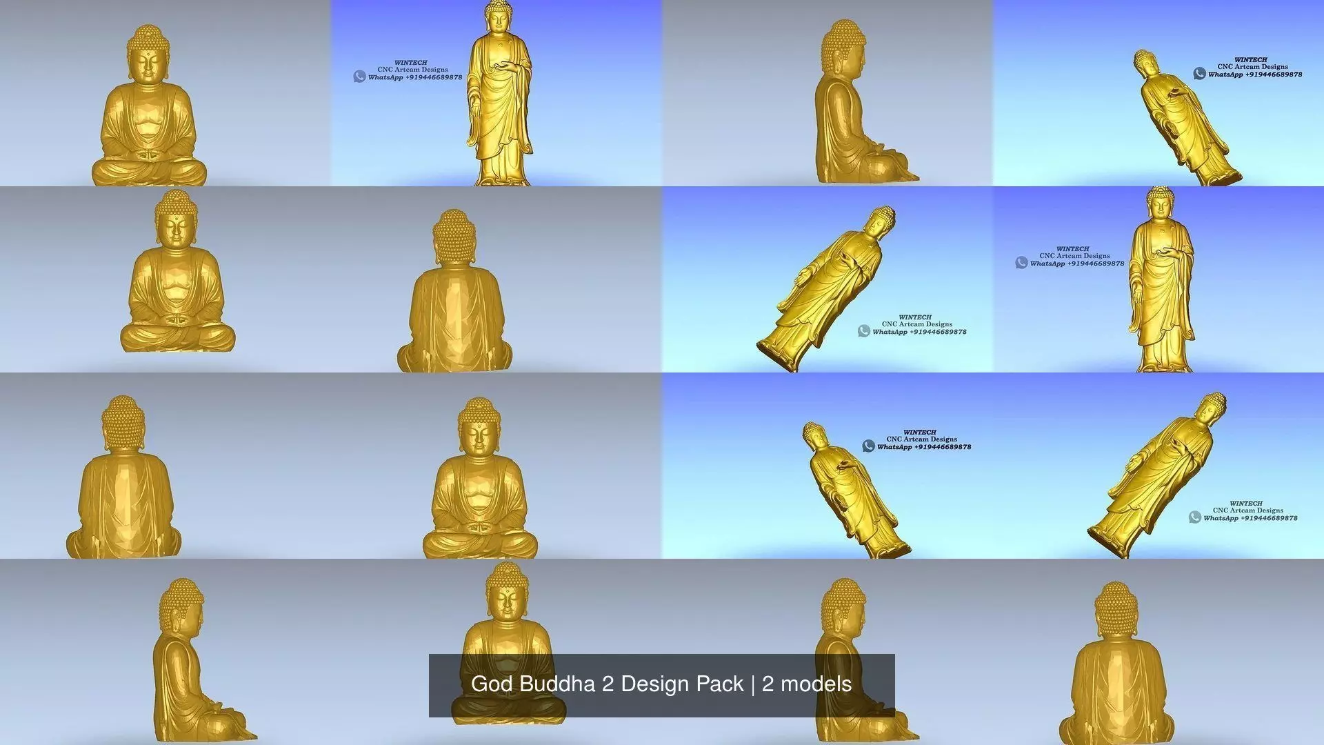 God Buddha 2 Design Pack 3D Model Collection_0