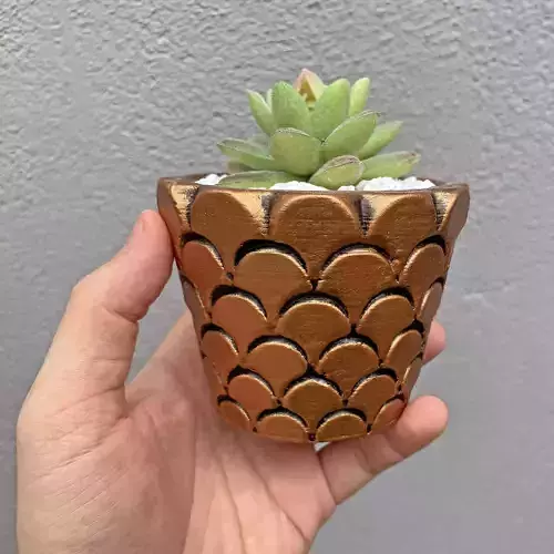 Emboss planter pot mold - Include Pot file for print