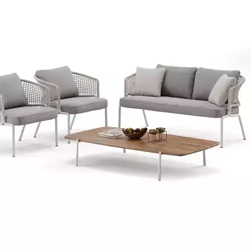 Outdoor Garden Woven Lounge Set Tribu 3D model