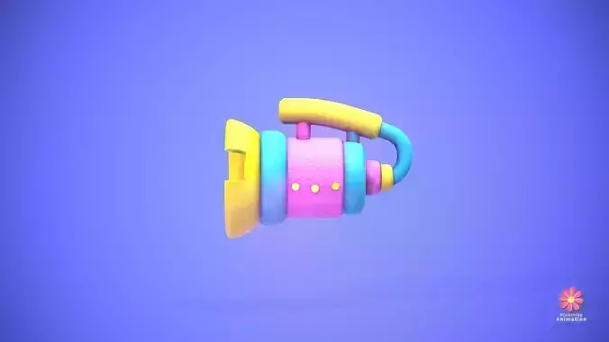 Stylized Blower Gun Low-poly 3D model