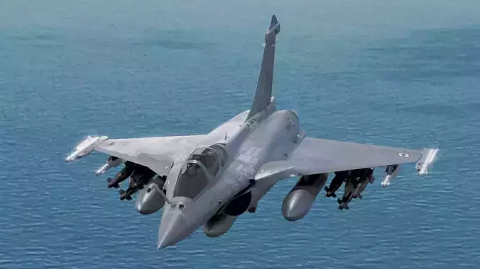 Dassault Rafale M - Rigged - High Resolution Cocpit Low-poly 3D model