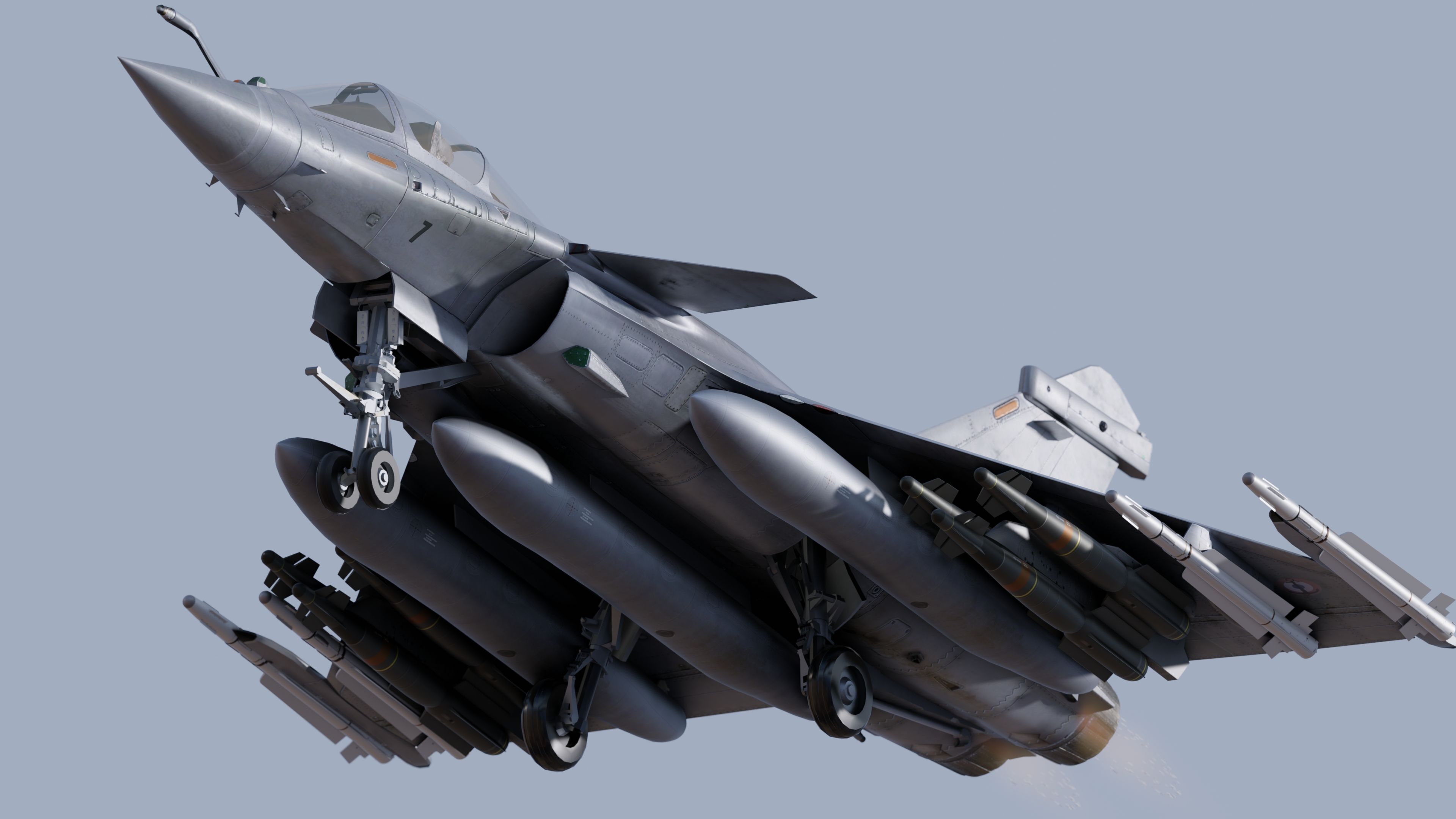 Dassault Rafale M - Rigged - High Resolution Cocpit Low-poly 3D model_18
