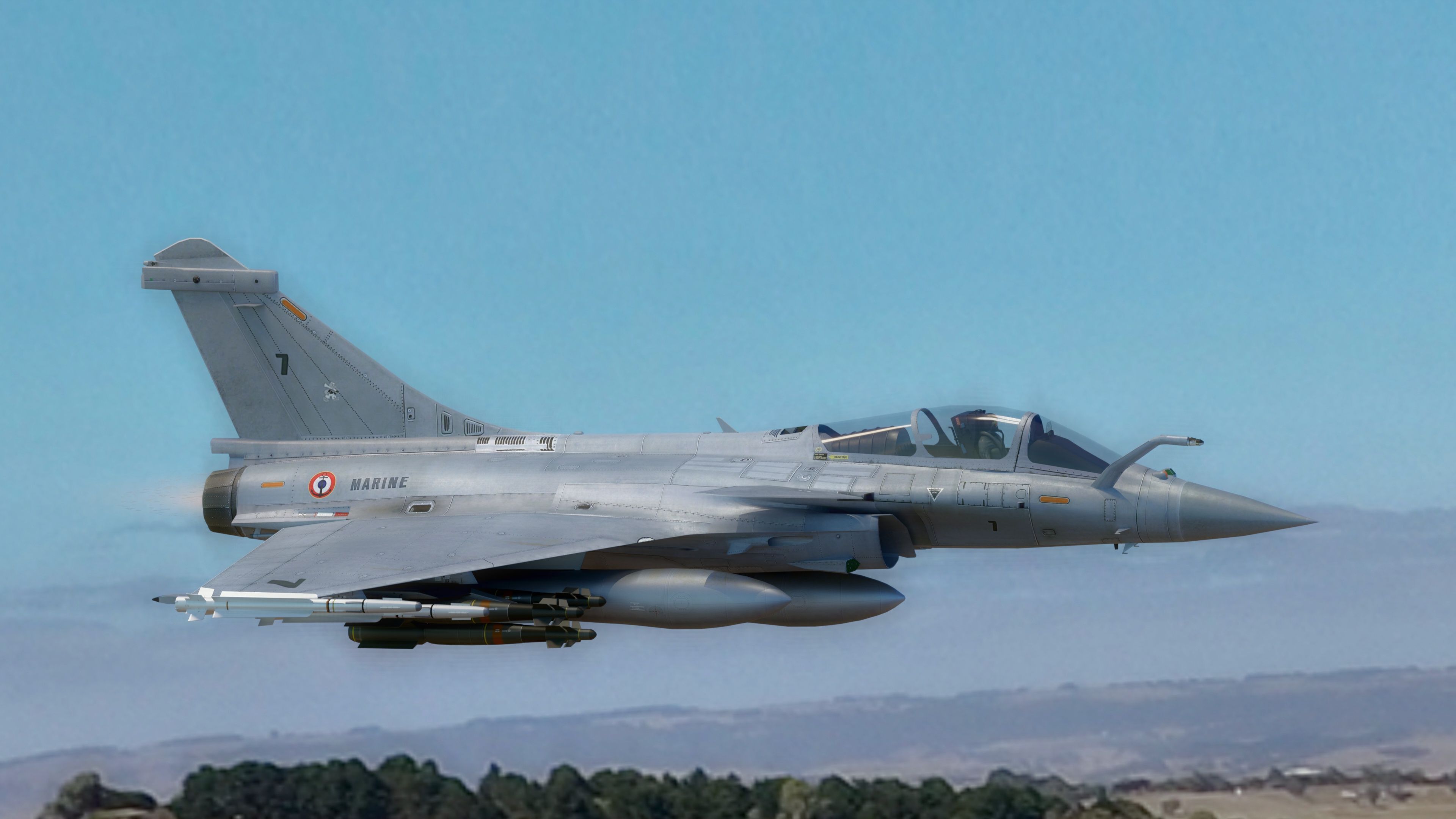 Dassault Rafale M - Rigged - High Resolution Cocpit Low-poly 3D model_9