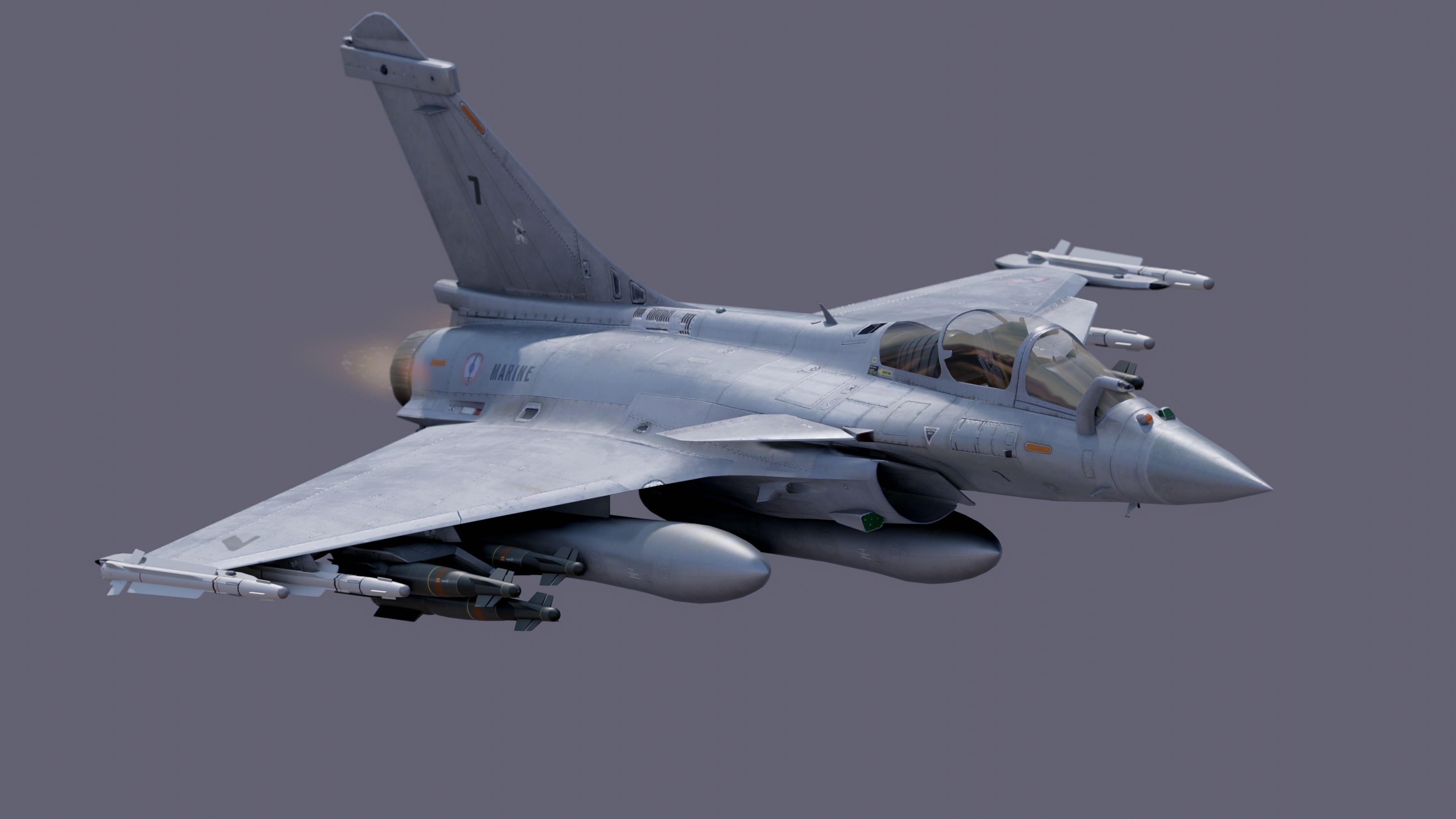 Dassault Rafale M - Rigged - High Resolution Cocpit Low-poly 3D model_20