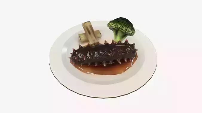 Asia food Braised sea cucumber