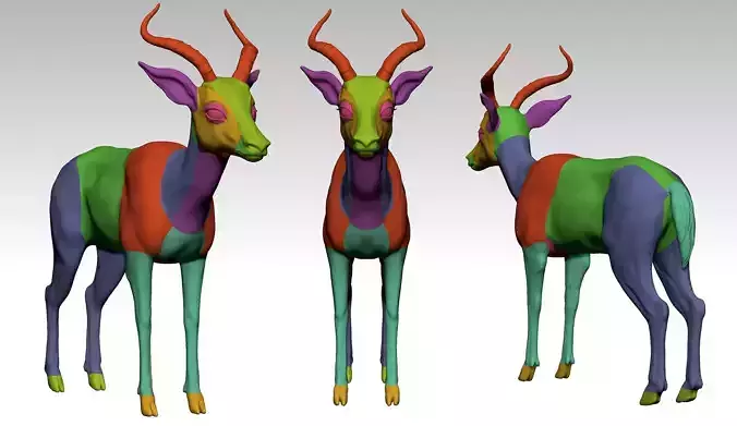 antilope model sculpt Zbrush files 3D print model