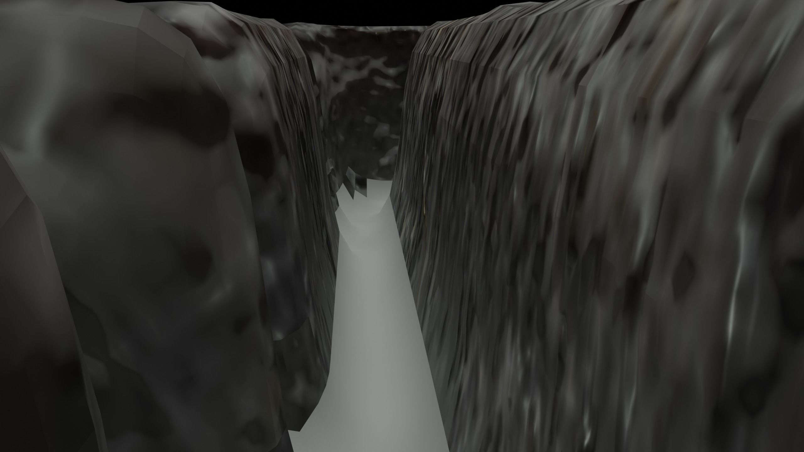 Rock and Wall Maze Low-poly 3D model_6
