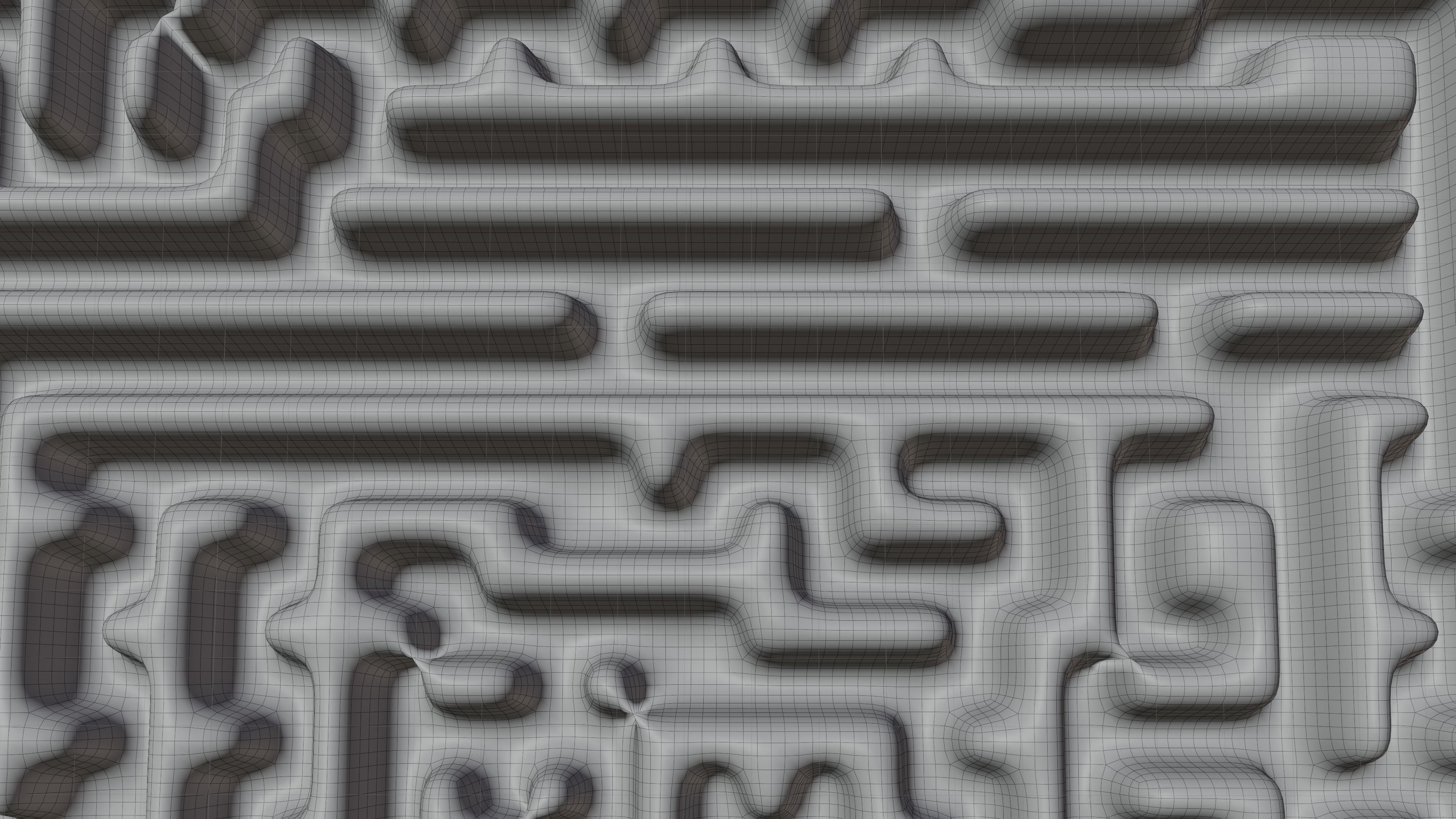 Rock and Wall Maze Low-poly 3D model_13