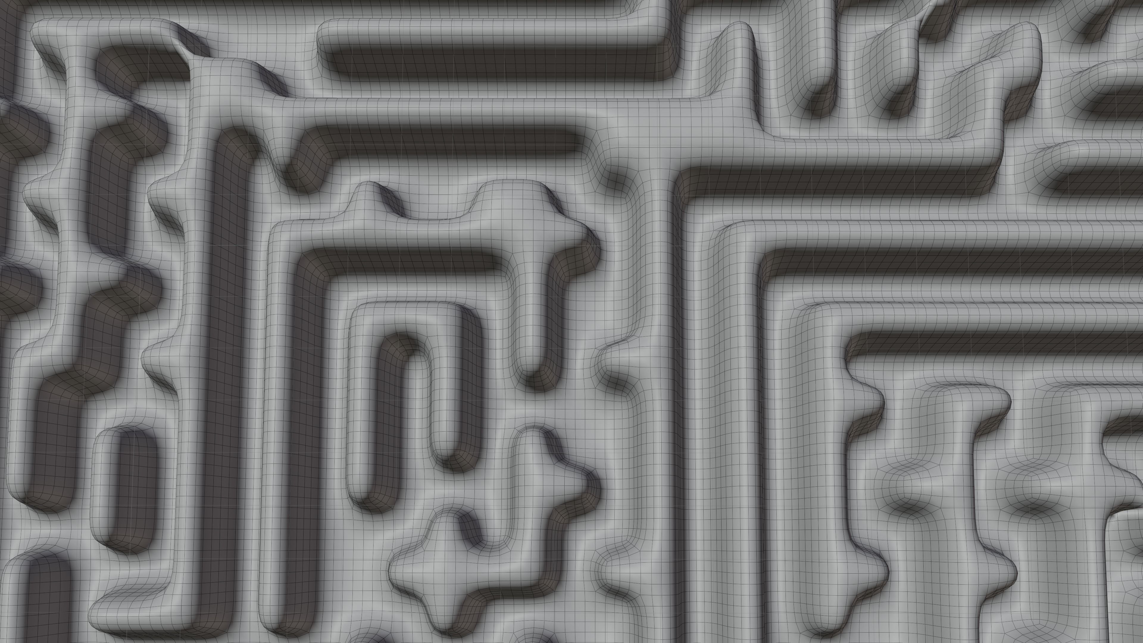 Rock and Wall Maze Low-poly 3D model_14