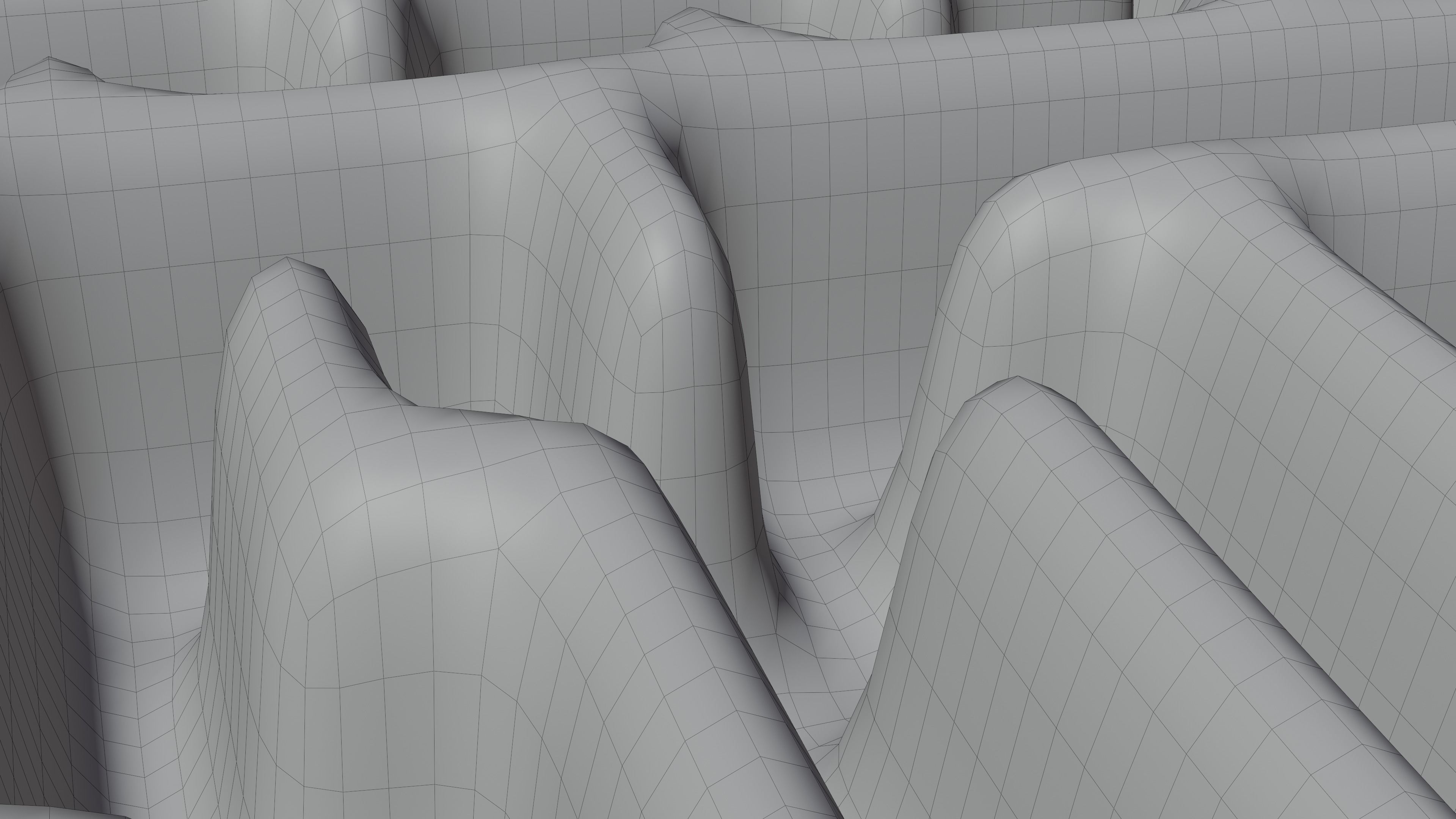 Rock and Wall Maze Low-poly 3D model_19