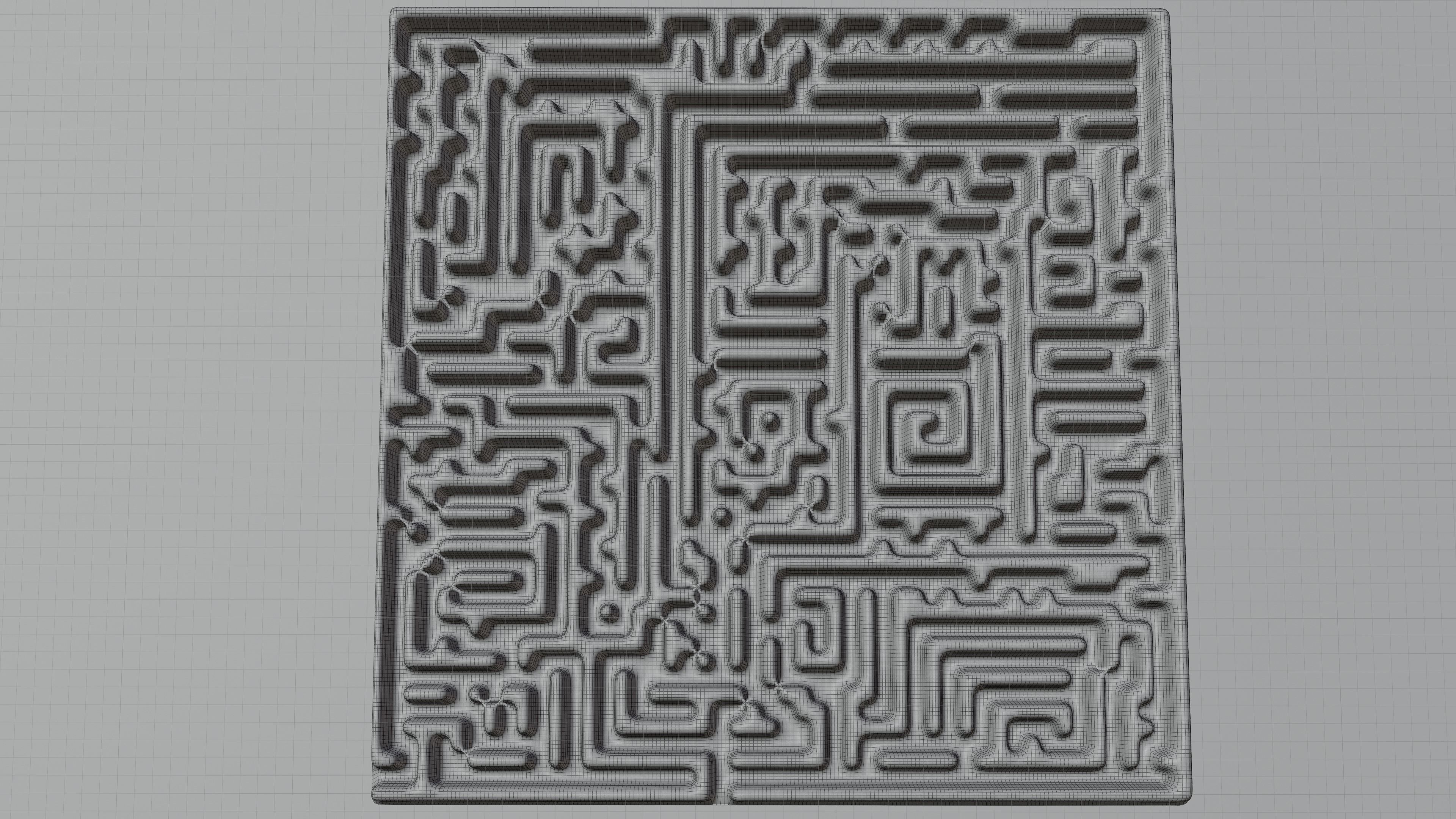 Rock and Wall Maze Low-poly 3D model_12