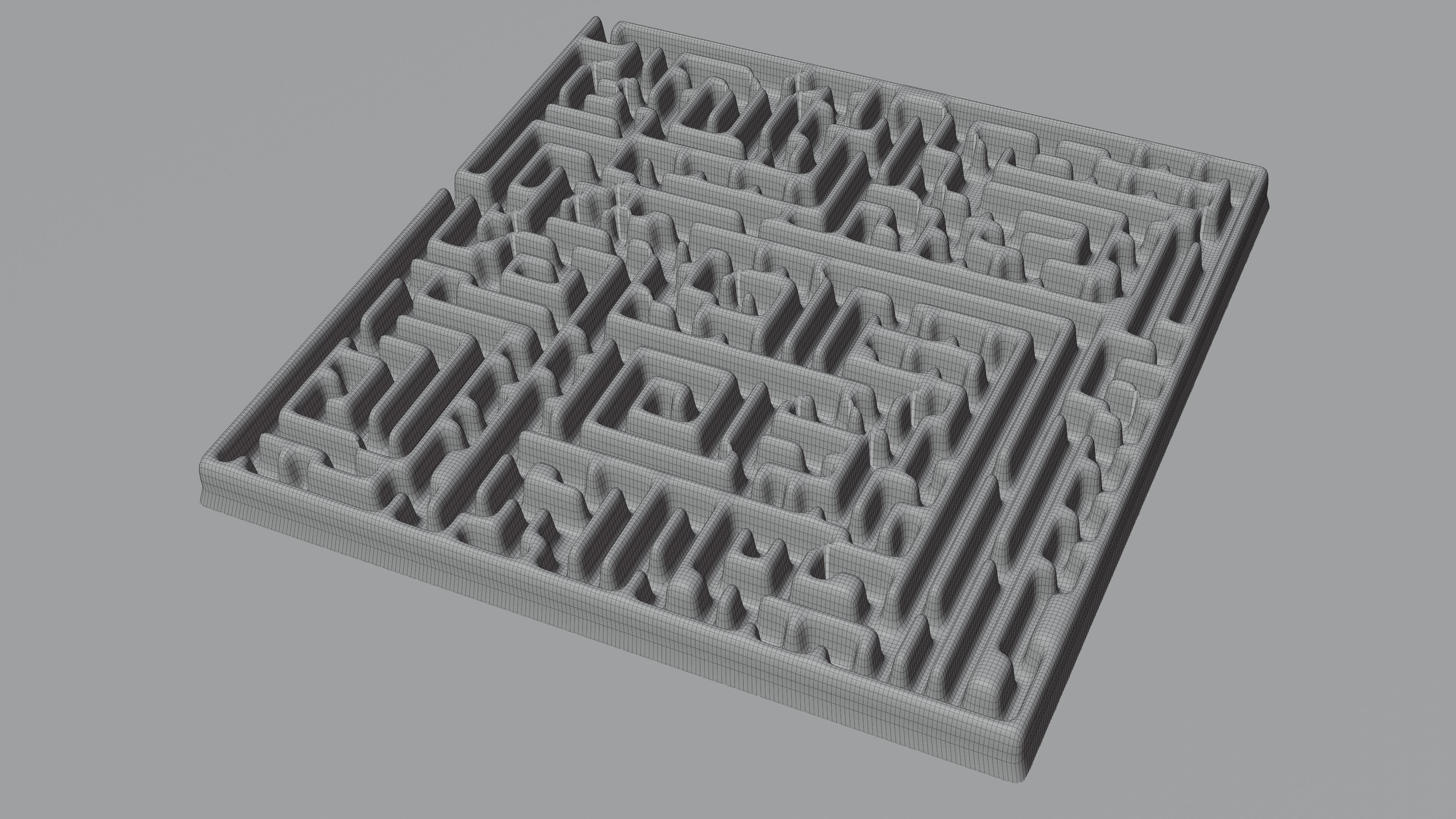 Rock and Wall Maze Low-poly 3D model_20