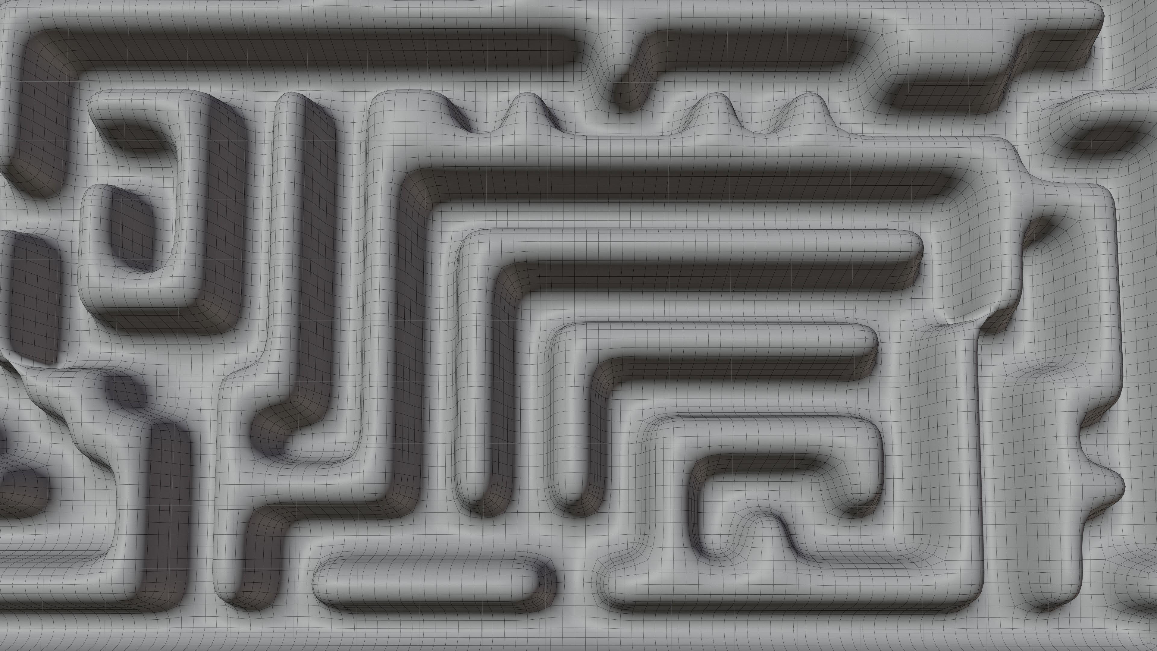 Rock and Wall Maze Low-poly 3D model_16