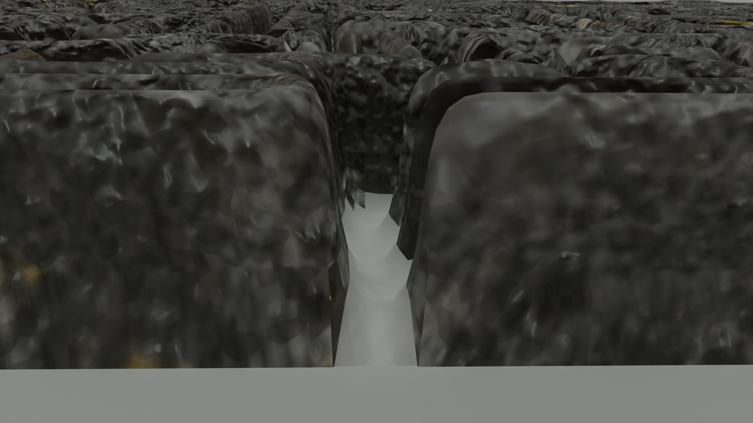 Rock and Wall Maze Low-poly 3D model_3
