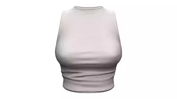 Sleveless White Crop Top