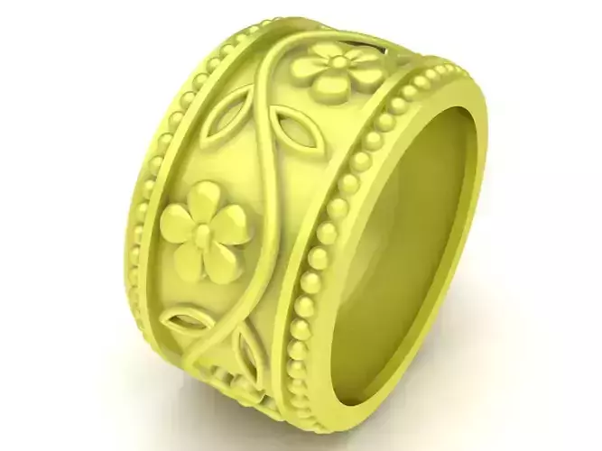 flower band ring 3976 3D print model