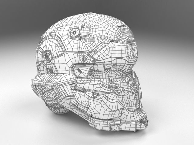 scifi helmet Low-poly 3D model Low-poly 3D model_7