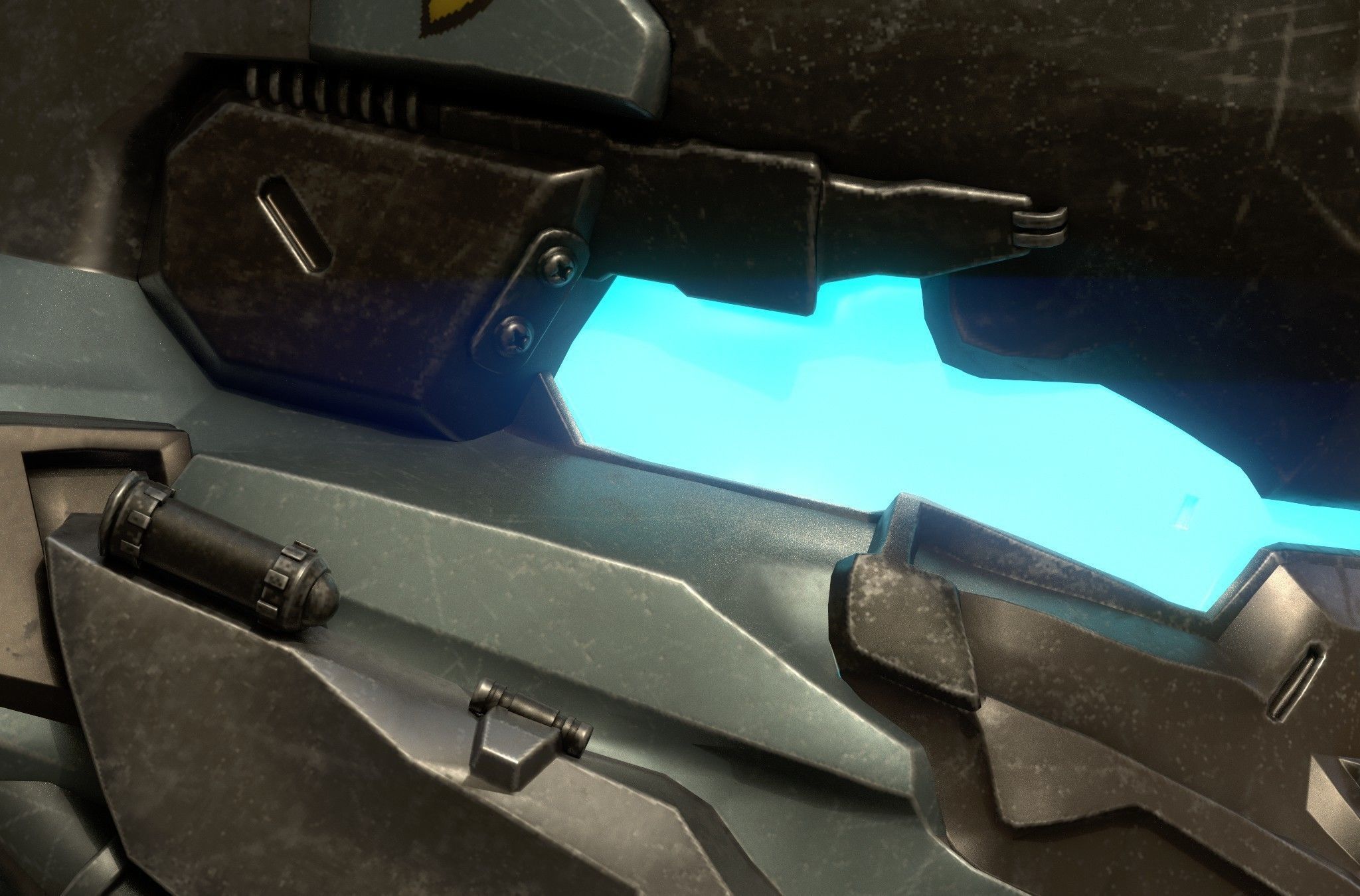 scifi helmet Low-poly 3D model Low-poly 3D model_3