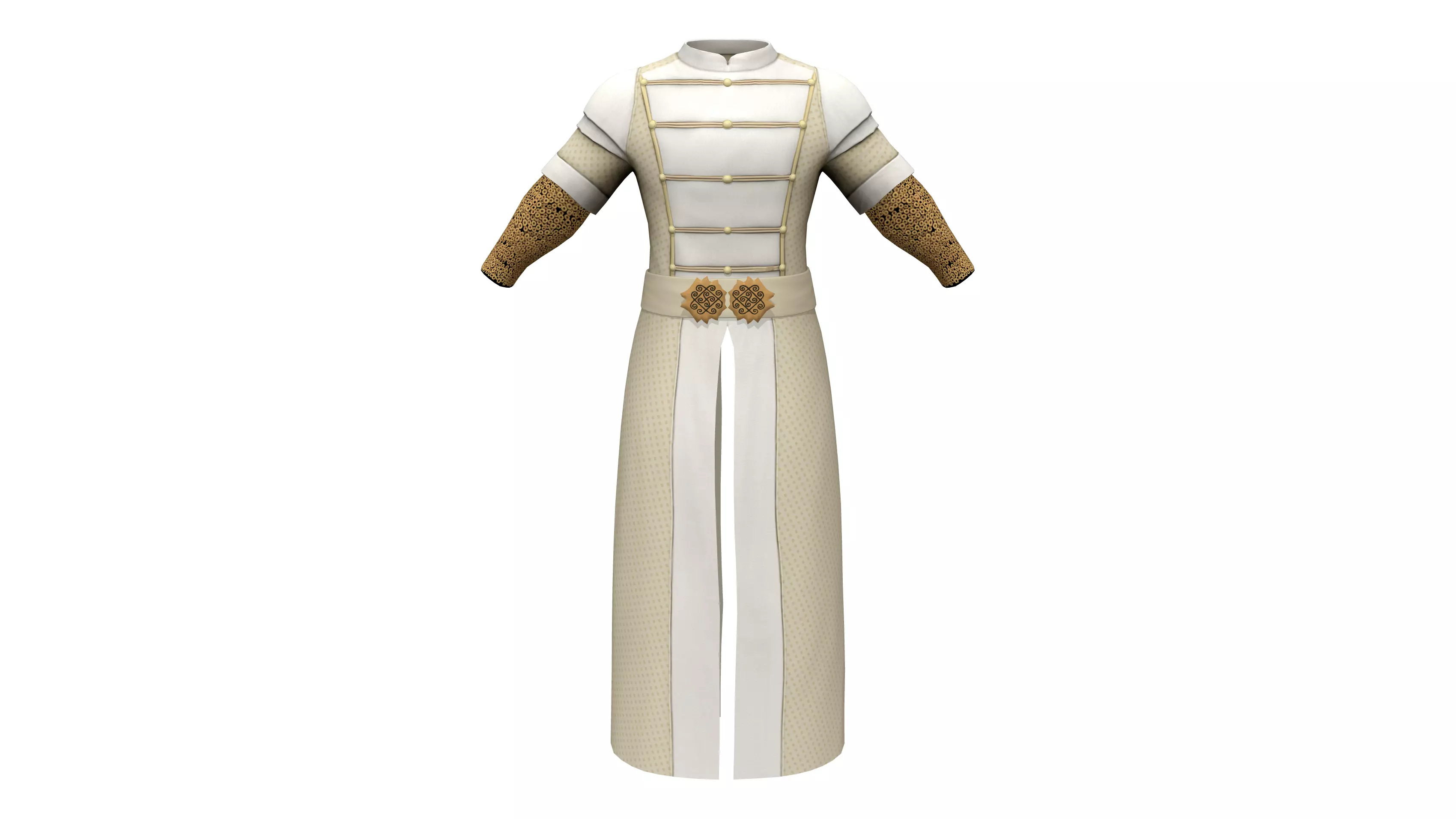 Long Prince Sultan Coat Low-poly 3D model