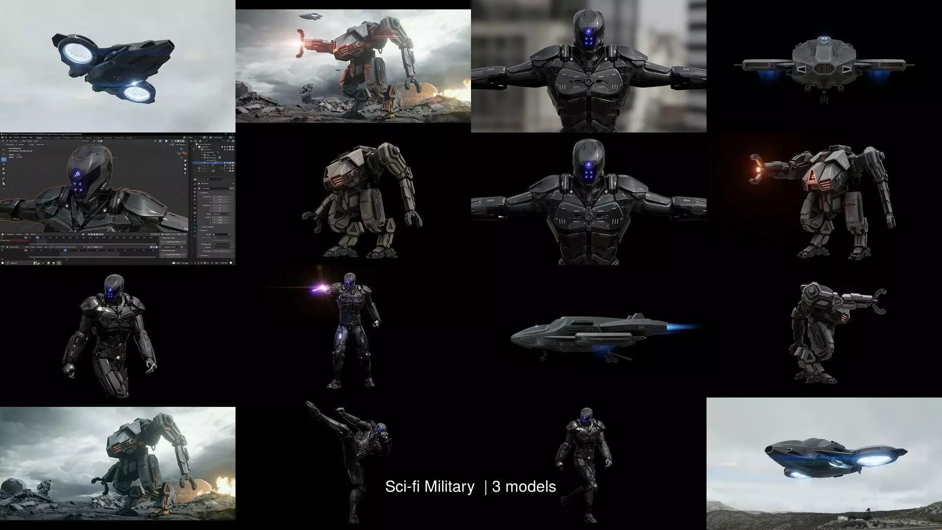 Sci-fi Military  3D Model Collection_0