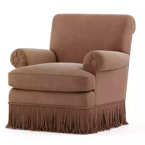Classic Armchair with Rope Fringe